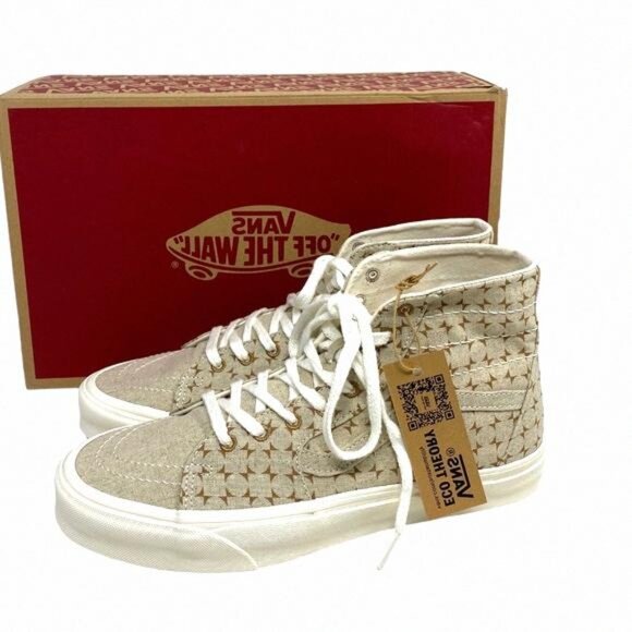 VANS Sk8-Hi Tapered Shoes High Top Canvas Beige VN0A5KRUBRO